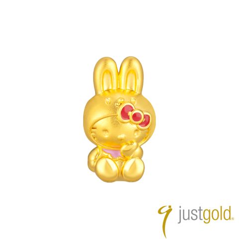 Just Gold 鎮金店 奶萌寶寶 黃金串珠 (Kitty兔)