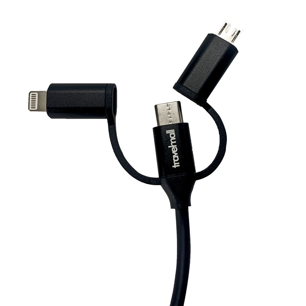 Travelmall  5in1 Type-C / USB-A 1M 數據/快充線-Lightning, Micro-USB & USB-C 5IN1 cable-黑