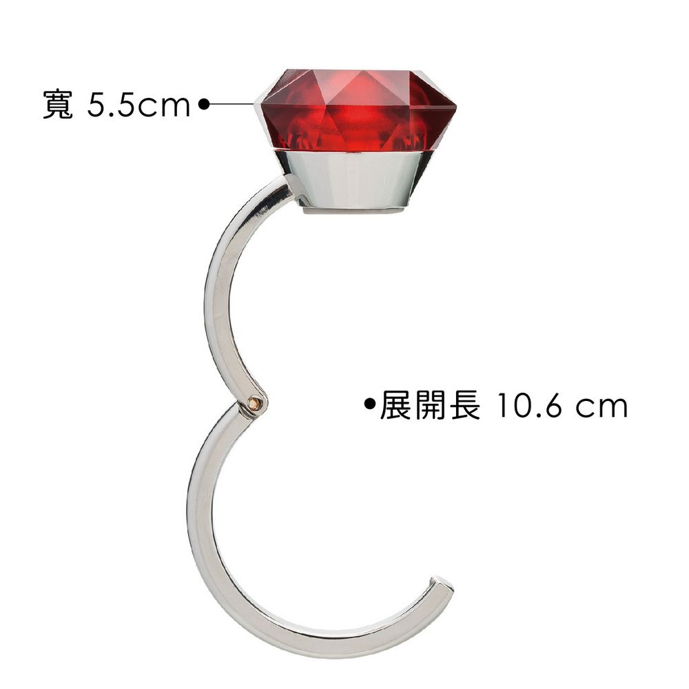 REFLECTS LED戒指隨身包袋掛勾(紅) | 包包掛勾 桌邊掛勾