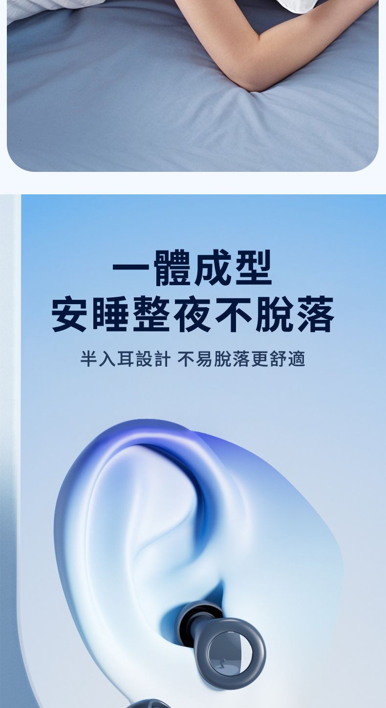 一體成型安睡整夜不脫落半入耳設計 不易脫落更舒適