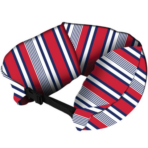 旅遊飛行必備U型頸枕《DQ》扣式顆粒護頸枕(水手) | 午睡枕 飛機枕