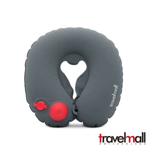 Travelmall 迷你專利按壓式充氣枕-灰