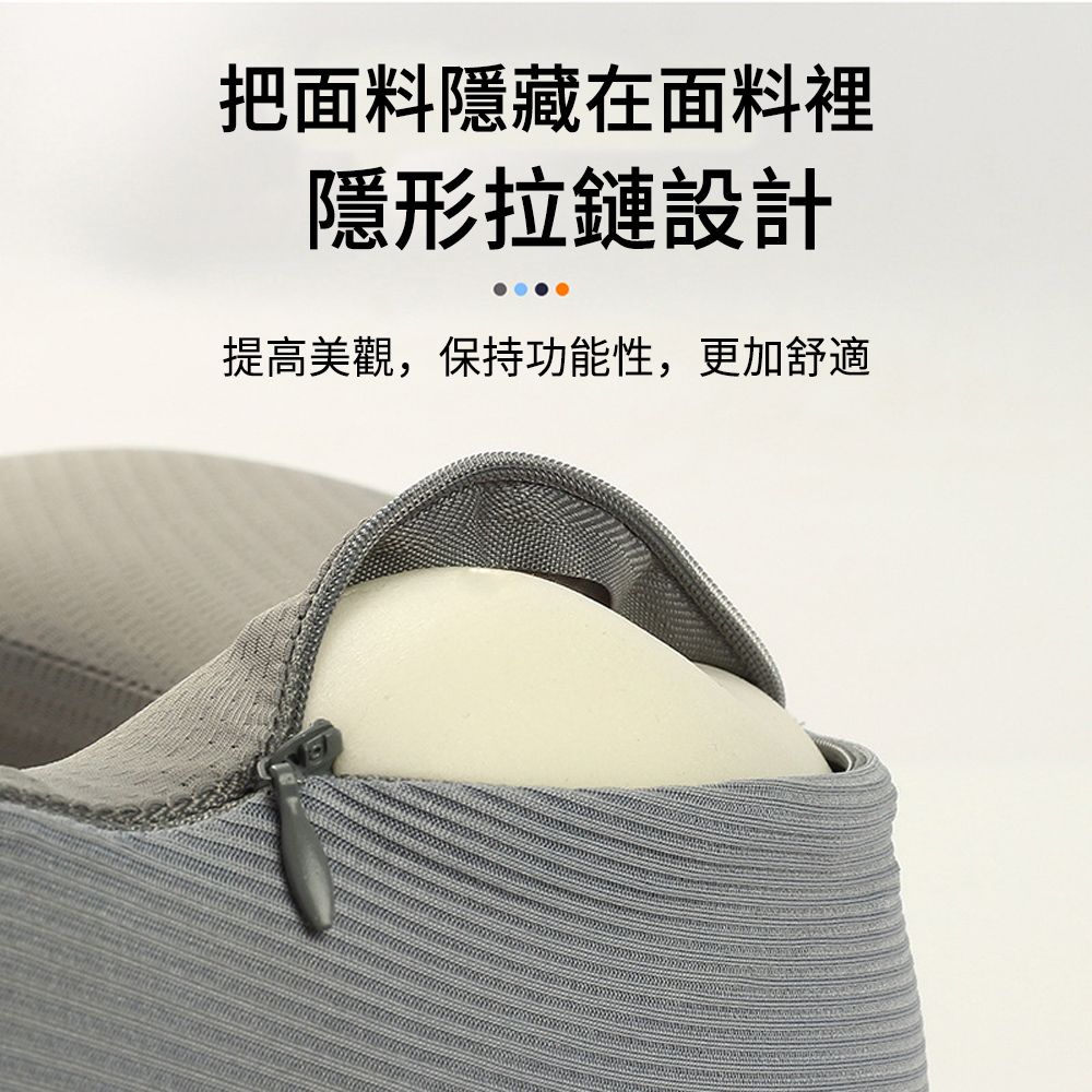 AOAO 慢回彈記憶棉護頸枕 磁扣U型枕 飛機旅差旅遊用頸枕 護脖枕(車用頭枕/飛機枕/辦公護脖枕/午睡枕)