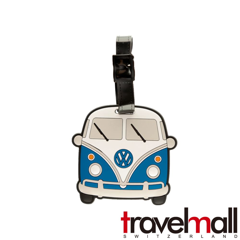 Travelmall  復古經典 福斯T1汽車 行李吊牌-藍