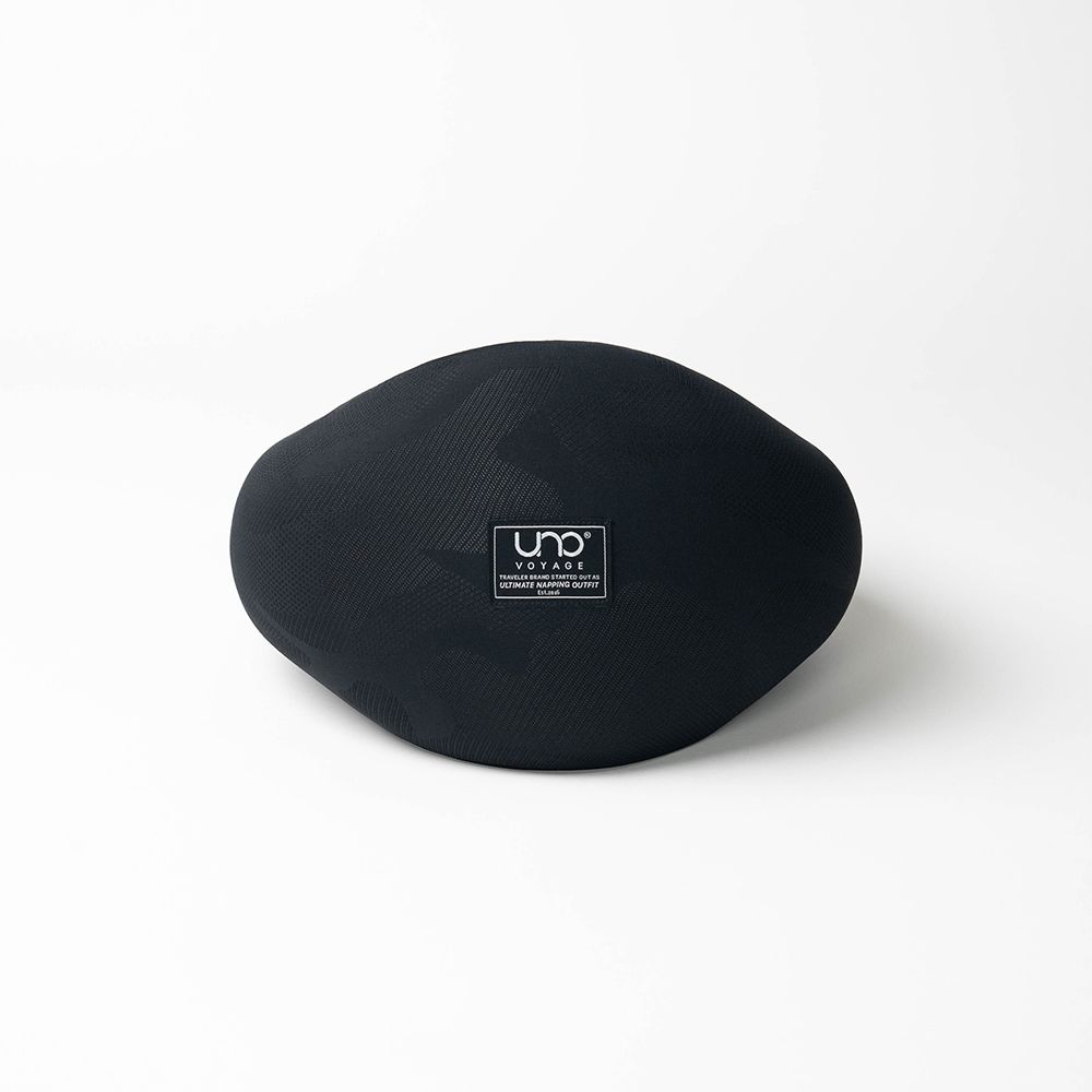UNCLESIGN 尢口設計 【UNO VOYAGE】UNO KNIT 織麻旅行頸枕 高譚黑(旅行頸枕 午睡枕 U型枕 unovoyage)