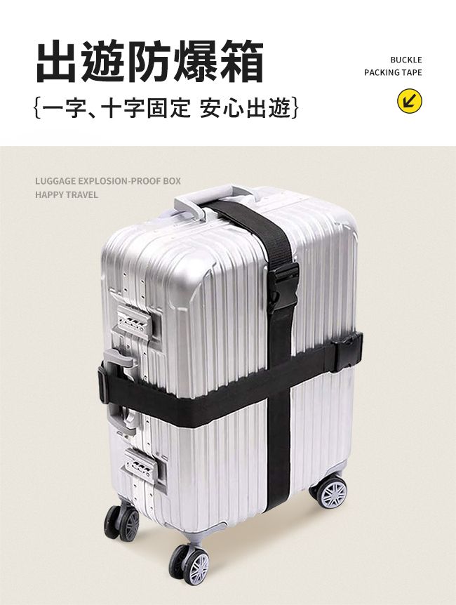 出遊防爆箱{一字十字固定 安心出遊}LUGGAGE EXPLOSION-PROOF BOXHAPPY TRAVELBUCLEPACKING TAPEK