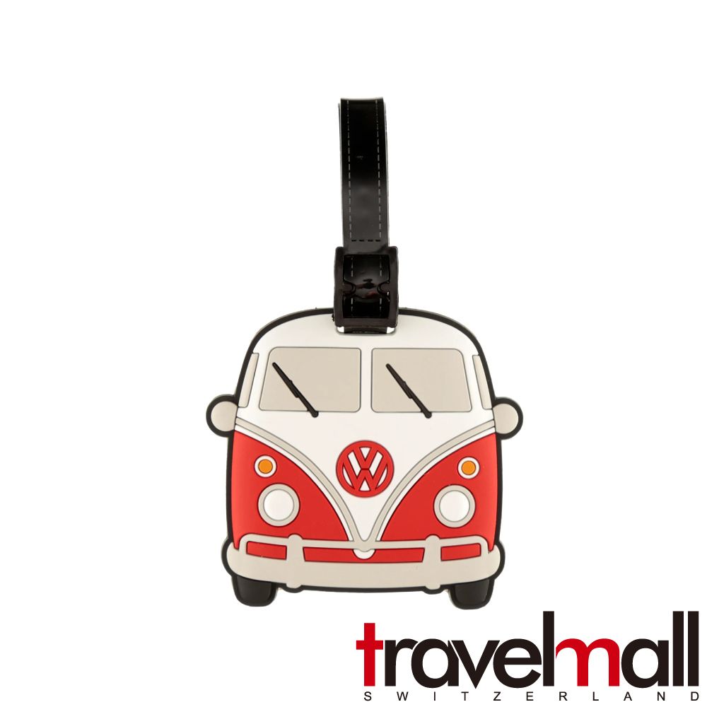 Travelmall  復古經典 福斯T1汽車 行李吊牌-紅