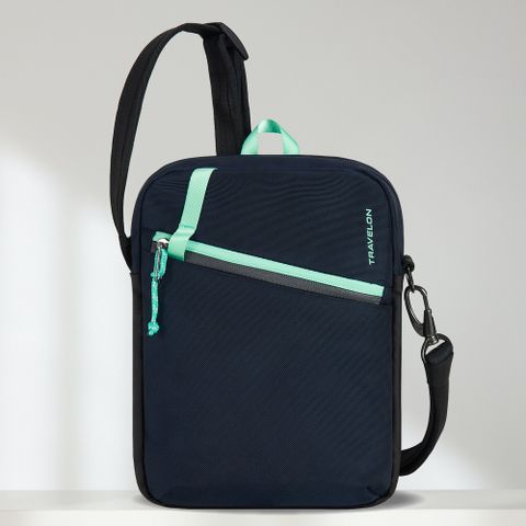 TRAVELON Greenlander防盜斜背包(藍)