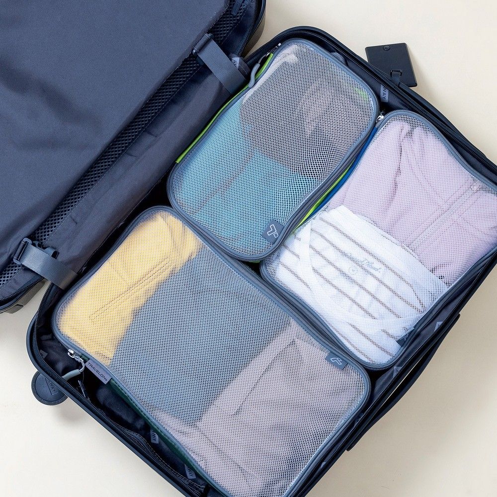 TRAVELON 衣物收納袋3件(撞色) | 收納袋 旅行衣物袋 防塵袋