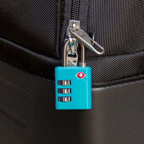 《TRAVELON》TSA三碼防盜密碼鎖(湖水藍) | 防盜鎖 安全鎖 行李箱鎖