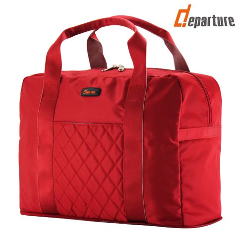 【departure旅行趣 】旅行配件 紅色 菱格紋折疊收納包 (FT045-113)