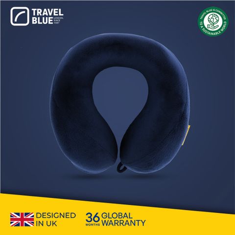 【 Travel Blue 藍旅 】 Tranquillity 記憶棉 寧靜頸枕 海軍藍 TB212-NV