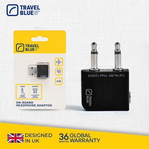 【 Travel Blue 藍旅 】 Headphone Adaptor 飛行耳機轉換器  TB561