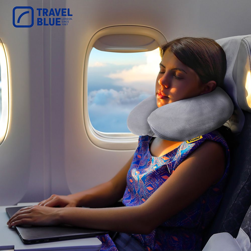 Travel Blue 藍旅 Memory Foam 記憶棉 旅行頸枕 灰色