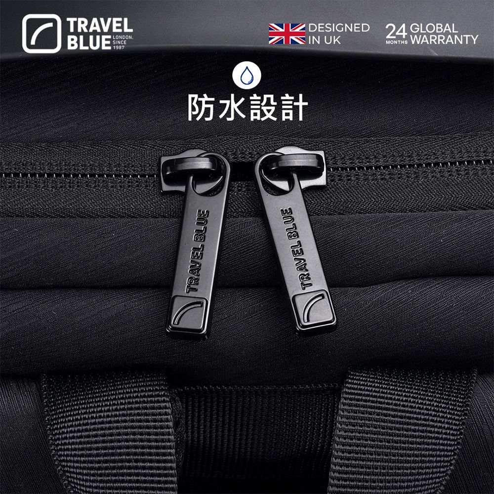 TRAVELLONDONBLUESINCETRAVEL BLUE IN UK防水設計TRAVEL BLUEDESIGNED 24 GLOBALMONTHSWARRANTY