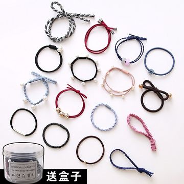 Charme 御金  韓國流行　超值髮圈組 16入一組 混色系列