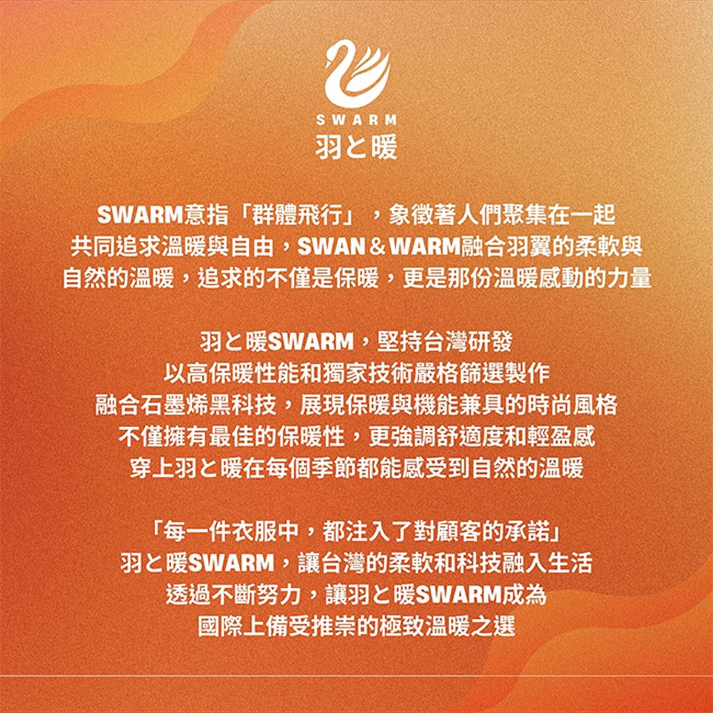  羽和暖SWARM 台灣研發單向導濕石墨烯極暖發熱衣 男立領 碳黑