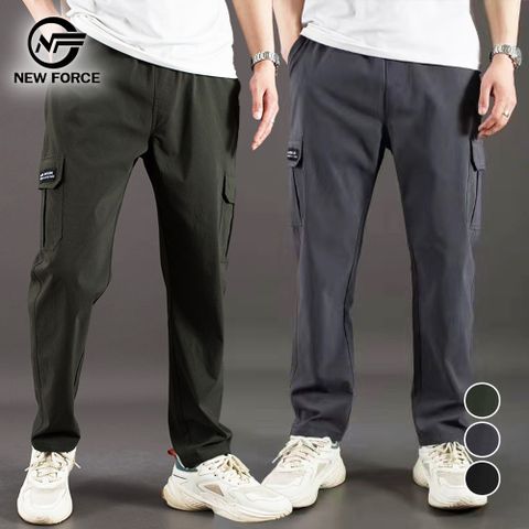 NEW FORCE 高彈實用休閒多口袋工裝長褲-3色可選