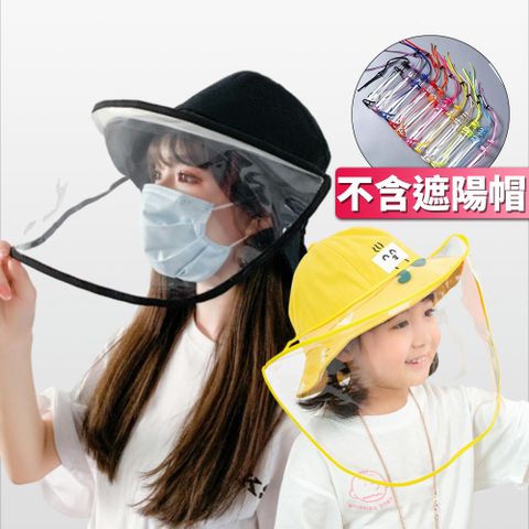 成人兒童皆可防疫帽子專用可調節防疫面罩檔板(2入)HAB64