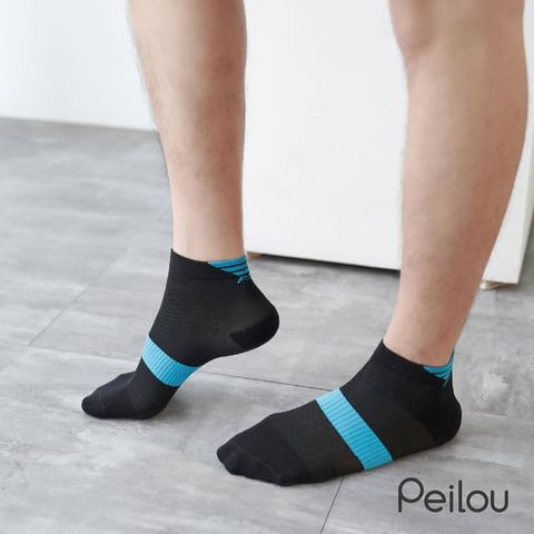 PEILOU 貝柔除臭抑菌足弓氣墊短襪(男)
