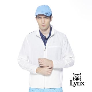 【Lynx Golf】男款吸排透氣易溶紗材質3M反光印花隱形拉鍊口袋長袖外套(二色)