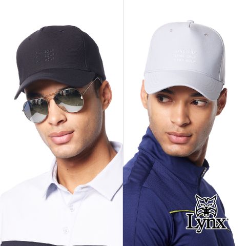 Lynx Golf 防潑水機能Lynx排列字樣白色LOGO可調節式球帽(二色)