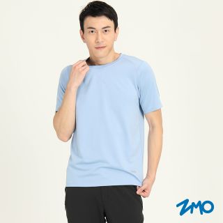 【ZMO】男木醣醇涼感短袖上衣TX539 / 淺藍 / MIT台灣製造