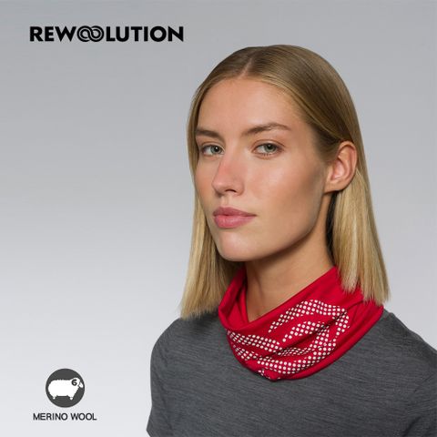Rewoolution FAREO 190g 羊毛脖圍 (寶石紅/火紅/碳灰) 羊毛 登山必備-REDB1NAP01