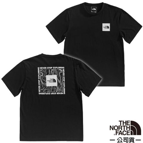 The North Face 北面 【美國 】男款 柔軟透氣純棉短袖圓領T恤(亞洲版型).休閒衫/5JZX-JK3 黑 N