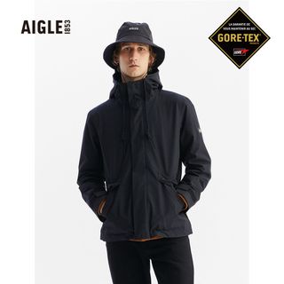 AIGLE 男 防水透氣外套(AG-FAA57A100)-黑色