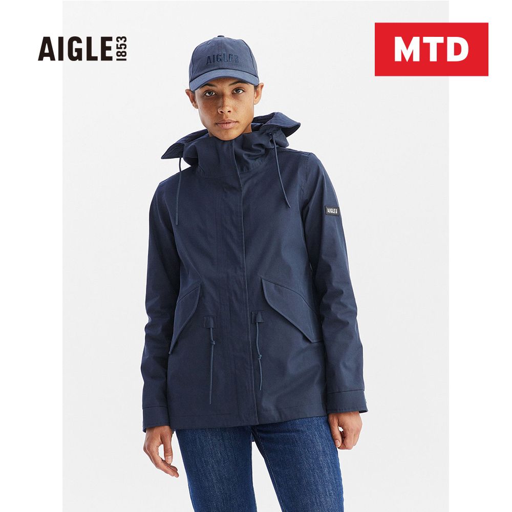 AIGLE 女 MTD 防水透氣外套深粉紅AG-FAC46A026(防水透氣外套 防水外套  女裝 MTD