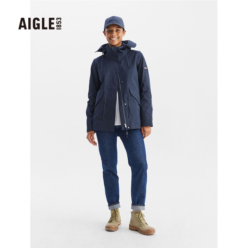 AIGLE 女 MTD 防水透氣外套深粉紅AG-FAC46A026(防水透氣外套 防水外套  女裝 MTD