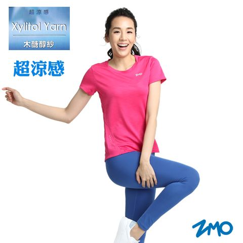 ZMO 女木醣醇涼感運動短袖衫TX600-桃紅