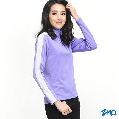 ZMO女休閒立領保暖長袖衫AF450-亮紫