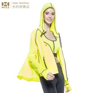【后益 HOII】傘狀連帽外套★黃光 -UPF50+抗UV防曬涼感先進光學機能布