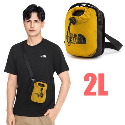 The North Face 北面 BOZER CROSS BODY 超輕量+耐磨 抽繩休閒單肩包.隨身袋/可調節肩背帶.便捷提把設計/52RY-YQR 黃 N