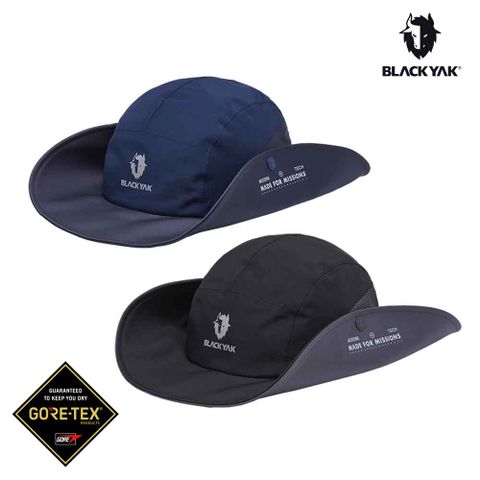 【BLACKYAK】GTX 防水圓盤帽 (海軍藍/黑色) GORE-TEX防水帽 遮陽帽 登山帽|BYAB1NAH02
