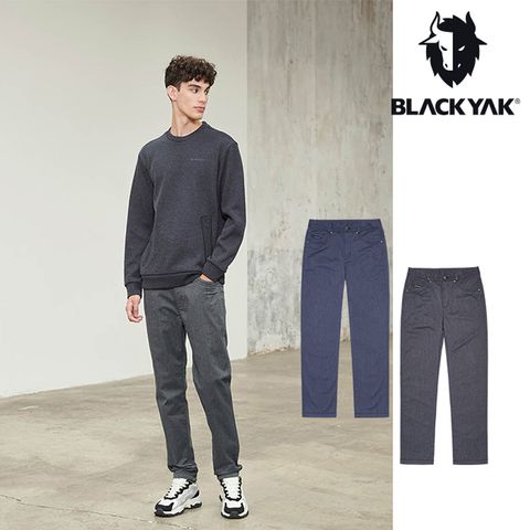 BLACKYAK 男 COPUS牛仔長褲 [碳灰/藍色] 個性 單寧 彈性 牛仔褲 長褲|BYJB2MP211秋冬