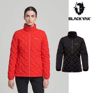 【BLACKYAK】女Tube輕量羽絨外套 [紅色/黑色] 防潑水 防.風 羽絨外套|BYJB2WJ401