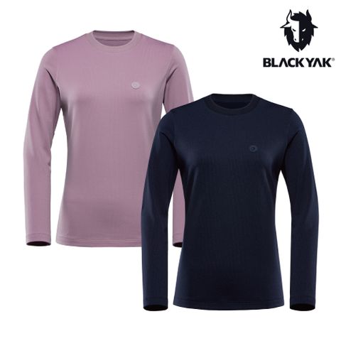 【BLACKYAK】女 STOMA長袖半開襟(海軍藍/紫粉紅)-秋冬 保暖上衣 休閒服 運動服 |BYBB2WC901