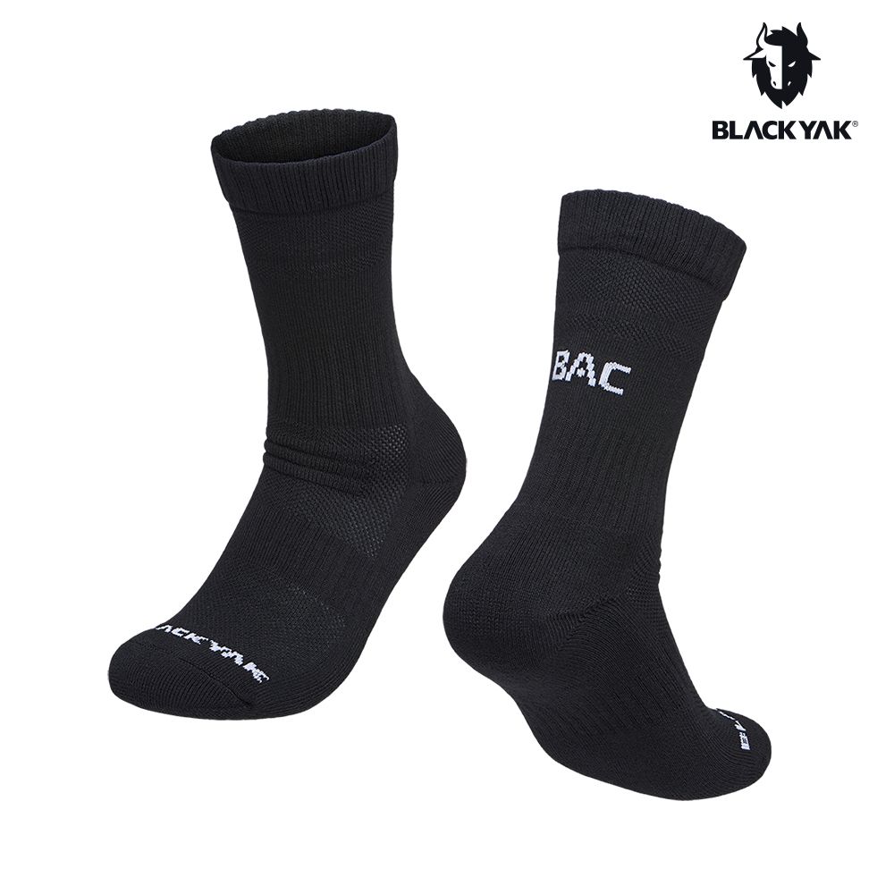 BLACKYAK ALPINE吸排透氣中筒襪(黑色)-四季 登山必備 中筒襪 健行襪 登山 |BYBB2NAB01
