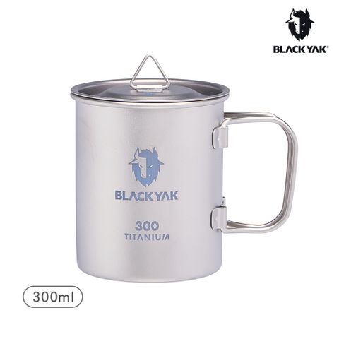 BLACKYAK TITANIUM純鈦單層折疊手把杯300ml(碳灰)-露營杯/輕量純鈦|BYDB1NGN01