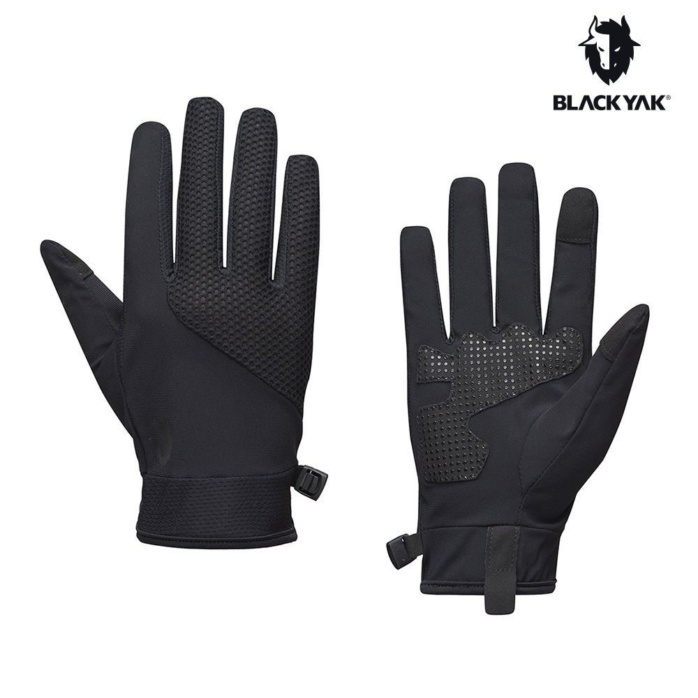 BLACKYAK 輕量全指手套(黑色)-輕量透氣 可觸控 耐磨 止滑|BYDB1NAN02
