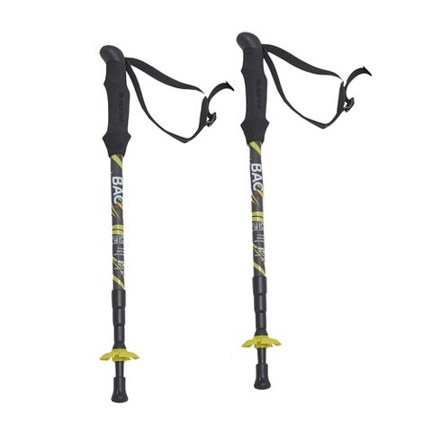 【BLACKYAK】超輕量碳纖維4節登山杖組_附袋(檸黃)-輕量 碳纖維 登山杖|BYDB1NGE03