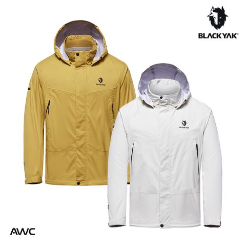 【BLACKYAK】男 NANO AWC防水外套(黃色/銀灰米)-輕量 防水 連帽外套|BYDB1MJ106