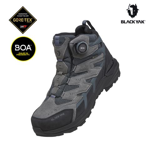 BLACKYAK CHALLENGER D GTX防水中筒登山鞋(黑色)-GORE-TEX 防水鞋 BOA 登山鞋 |BYDB1NFH39