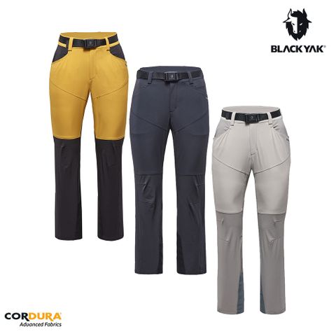 BLACKYAK 女 CORDURA AWC登山長褲(黃色/銀灰米/黑色)-耐磨彈性 拉鍊透氣開口設計|BYDB1WP203