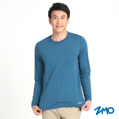 ZMO 男THot輕暖舒適長袖上衣-中藍 TS507