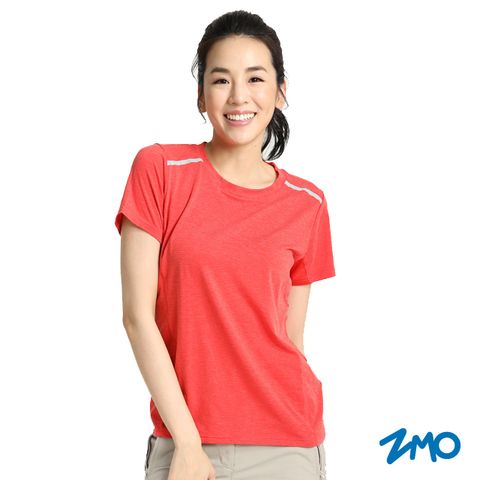 ZMO 女天絲棉運動短袖衫-艷橘AT668