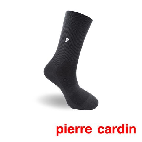【皮爾卡登】輕薄直紋休閒襪-鐵灰